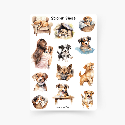 Hundeliebhaber Sticker Sheet