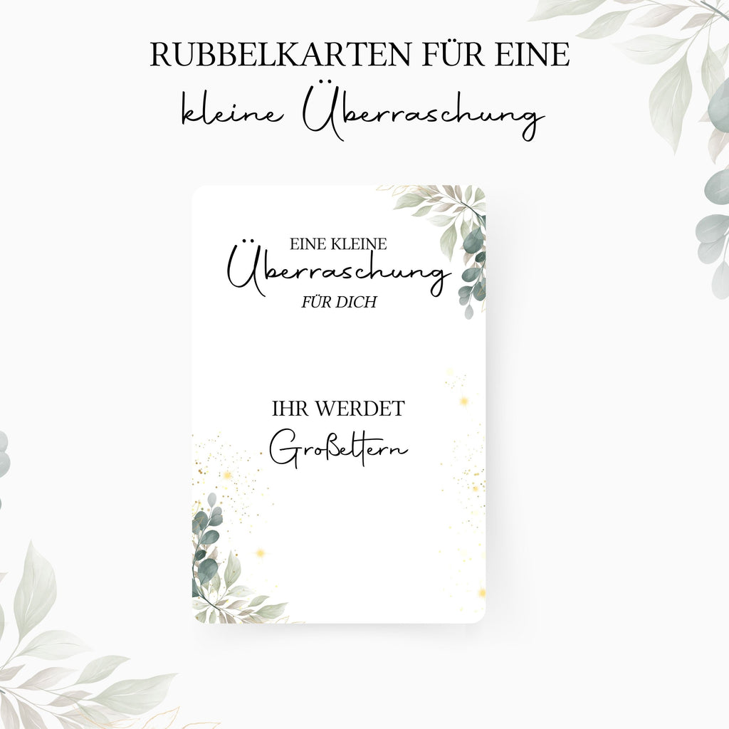 Schwangerschaft verkünden Rubbelkarte