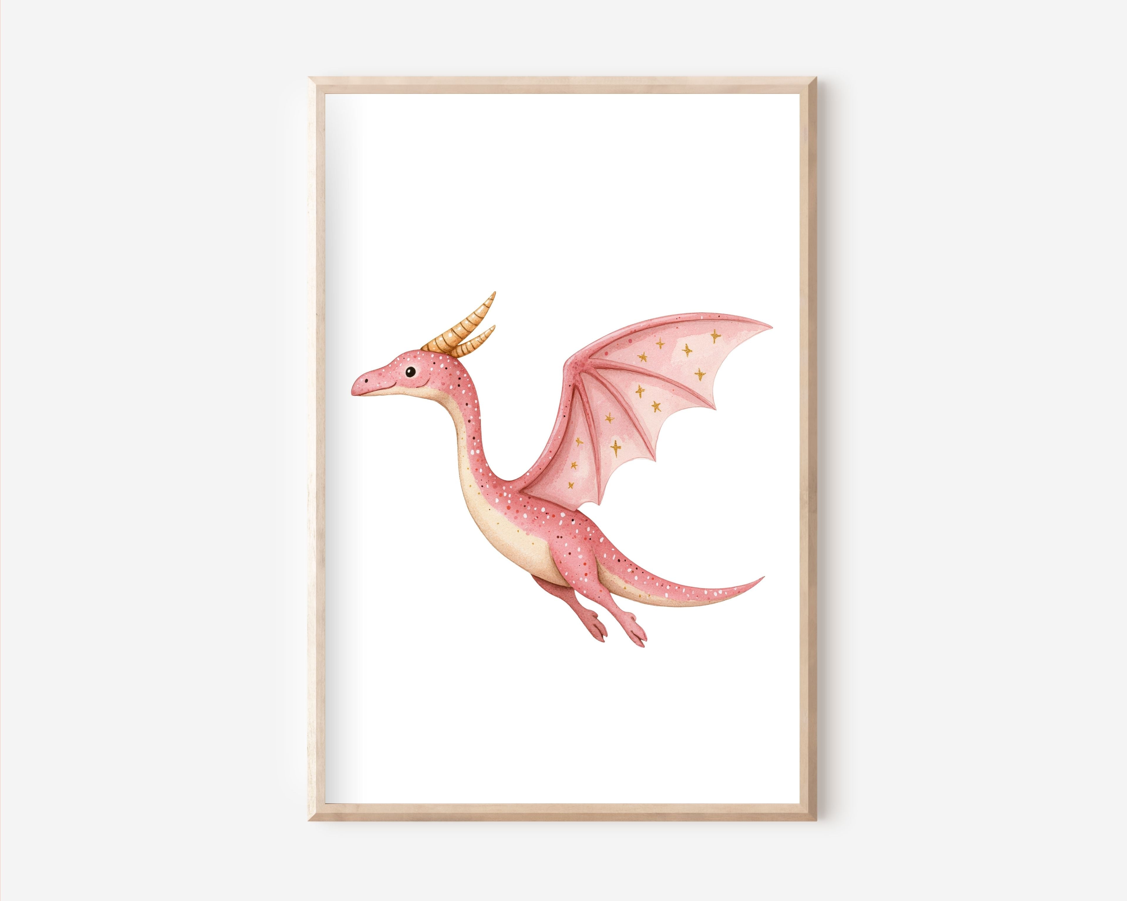 Dino rosa Poster | Kinderzimmer