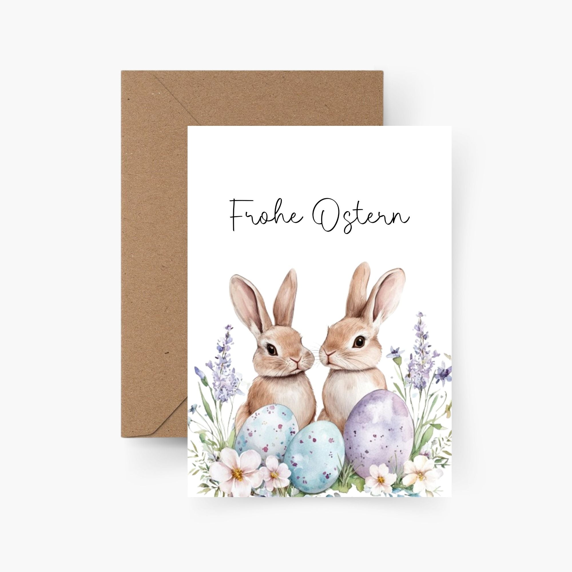 Frohe Ostern Hasen A6 Karte