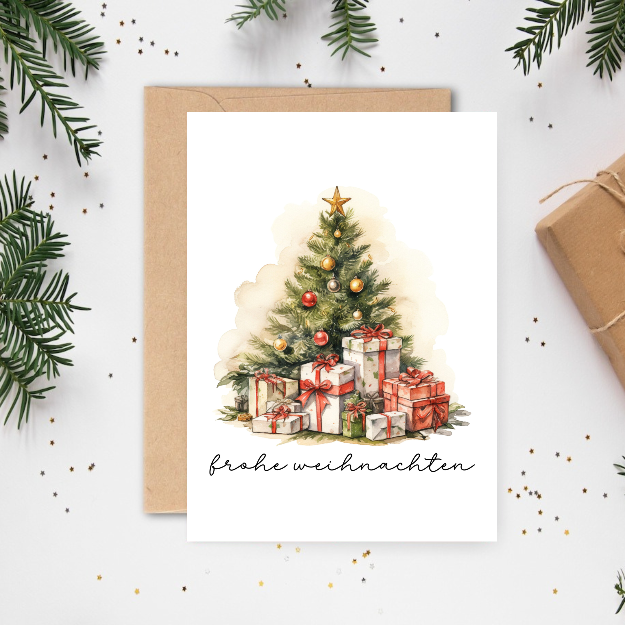 Weihnachtskarten Aquarell einzeln oder im Set A6