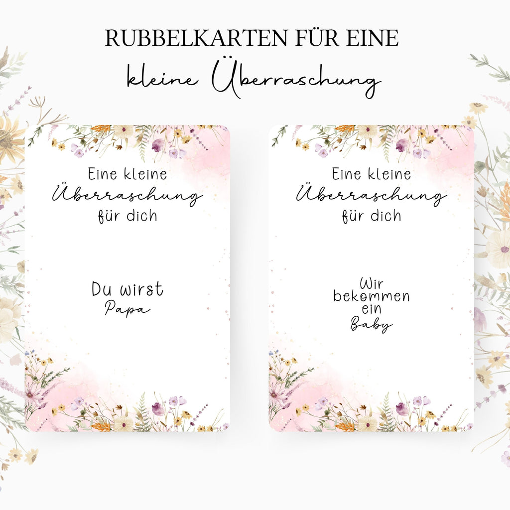 Schwangerschaft verkünden Rubbelkarte