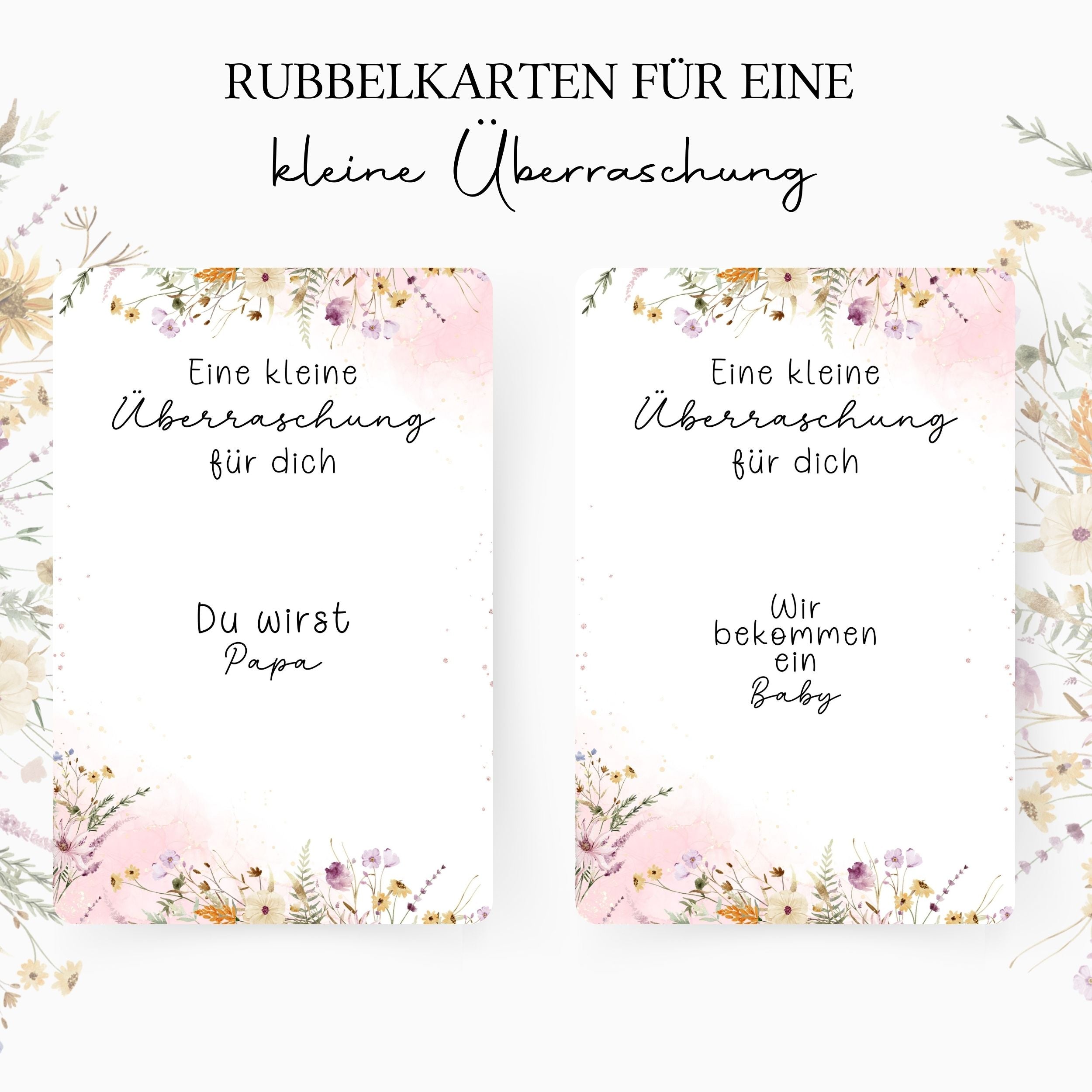 Schwangerschaft verkünden Rubbelkarte