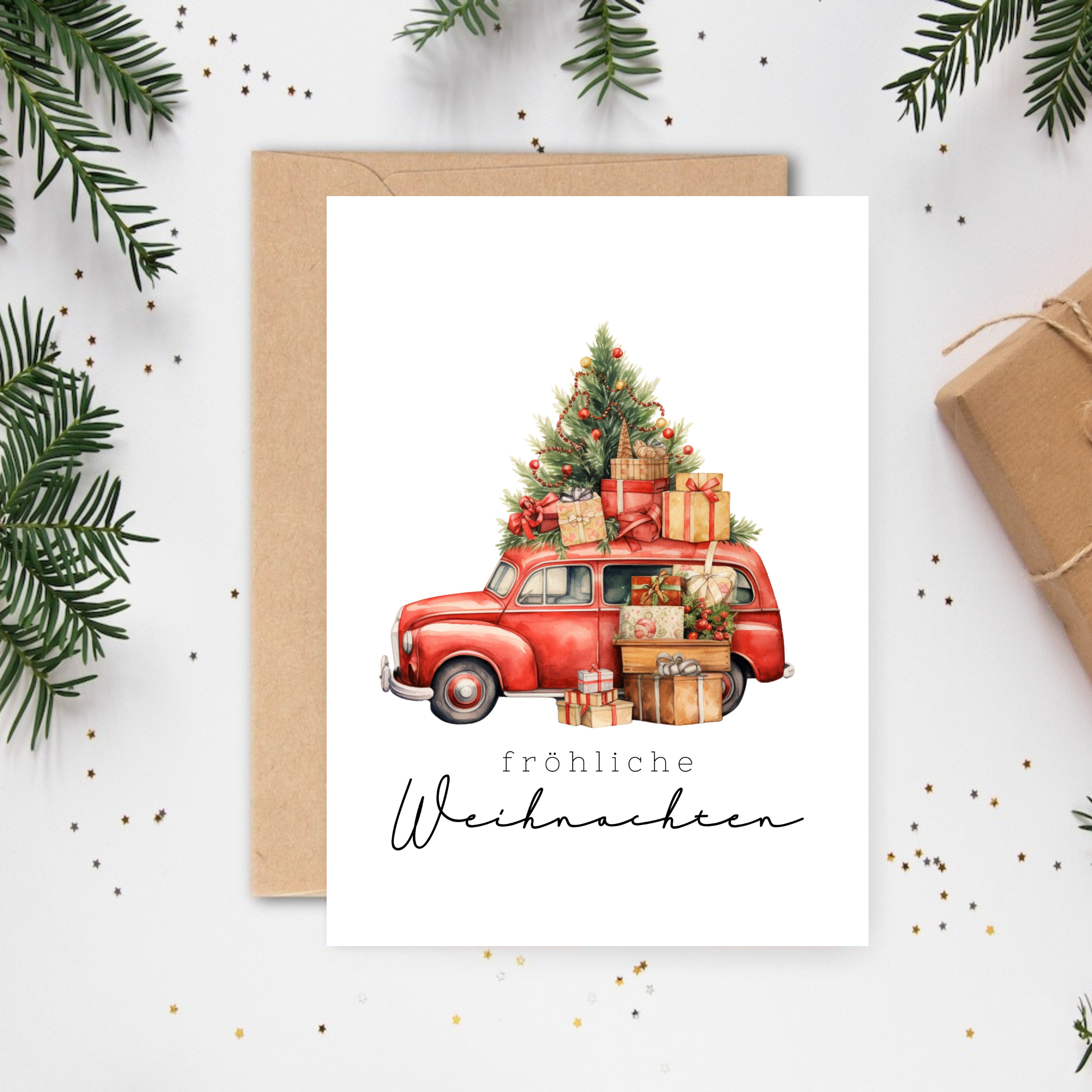 Weihnachtskarten Aquarell einzeln oder im Set A6