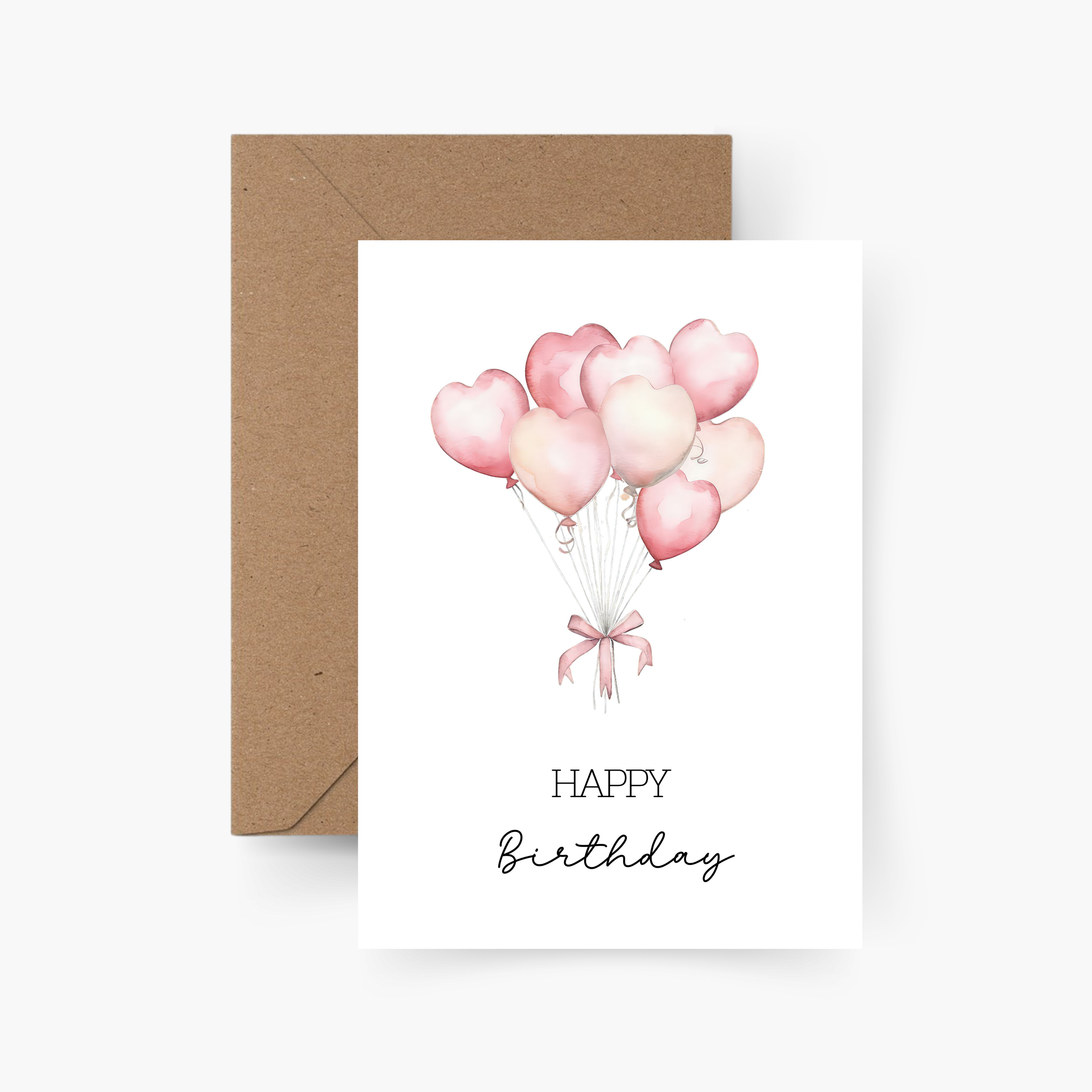 Geburtstagskarte Happy Birthday Ballons A6