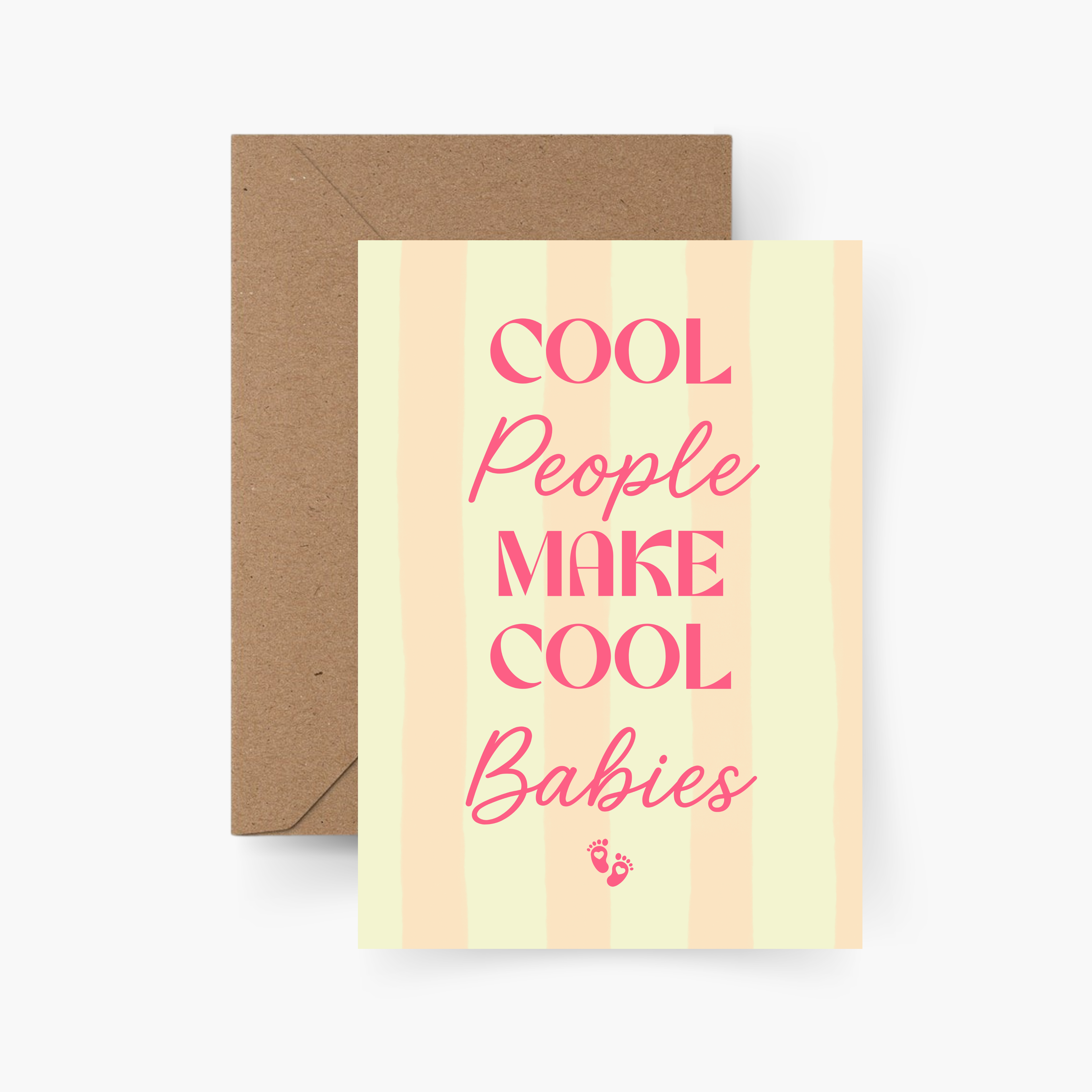 Cool People make cool Babies bunt Karte zur Geburt A6