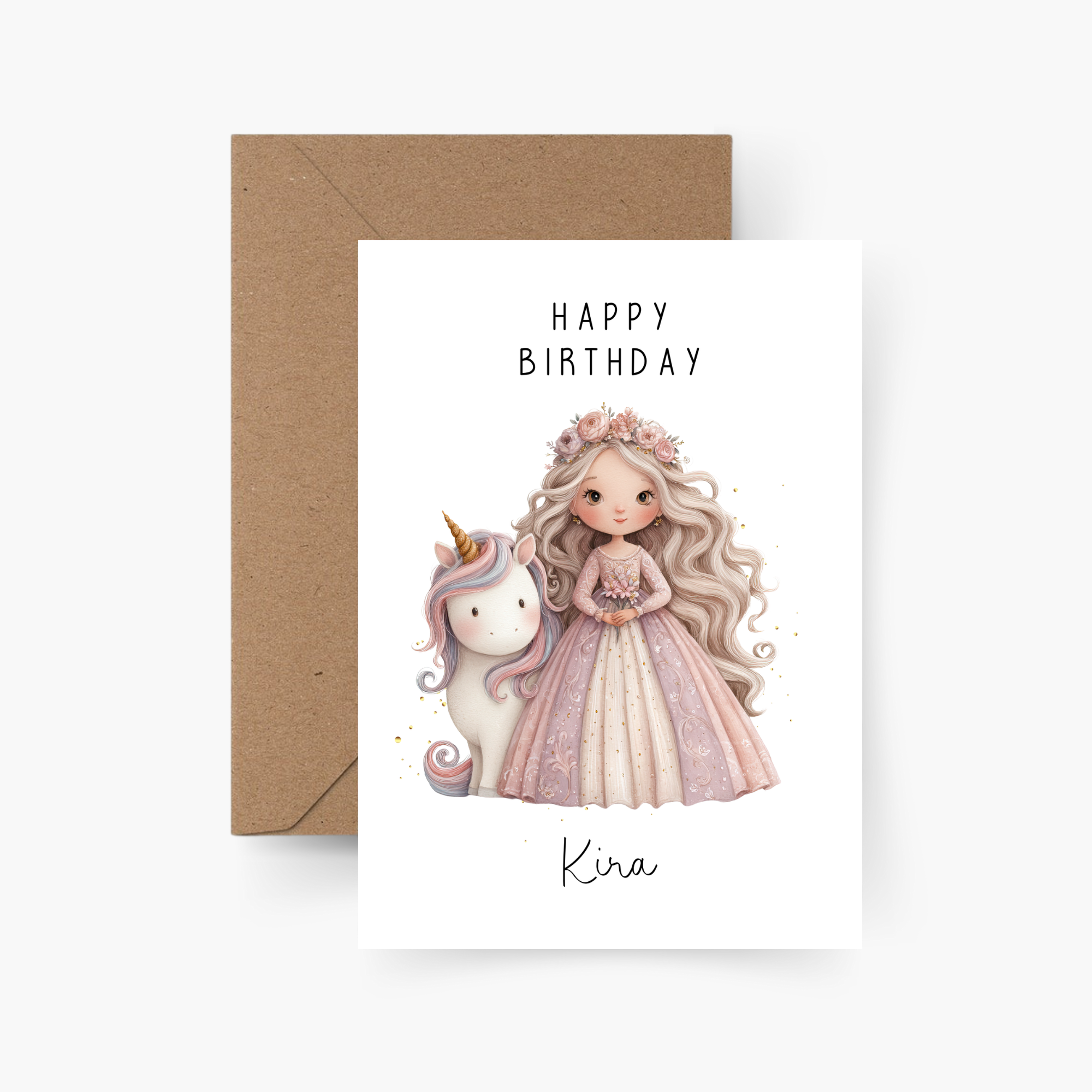 Geburtstagskarte Prinzessin personalisiert mit Namen A6