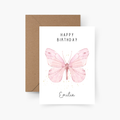 Geburtstagskarte Schmetterling personalisiert mit Namen A6