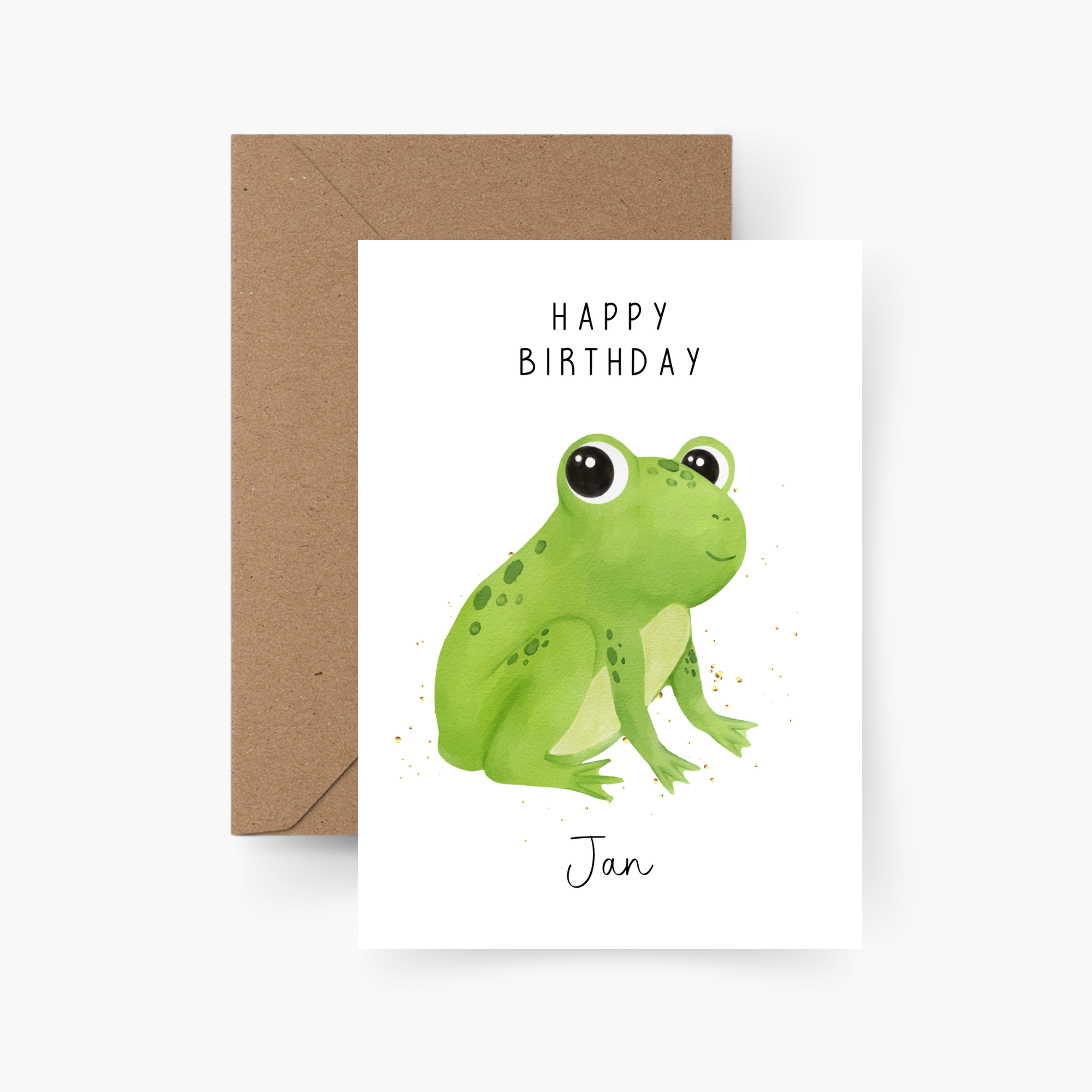 Geburtstagskarte Frosch personalisiert mit Namen A6