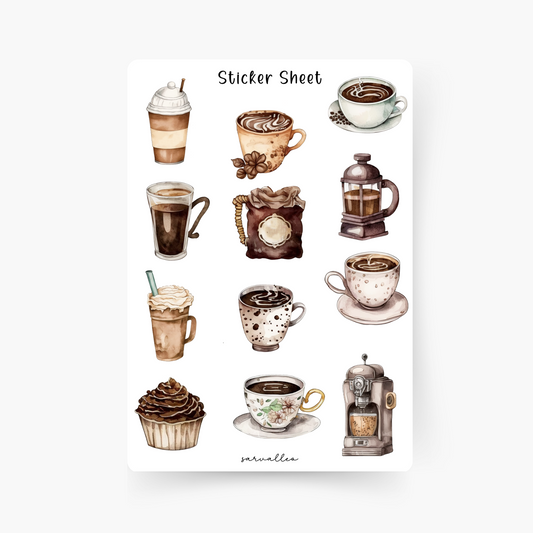 Kaffee Sticker Sheet