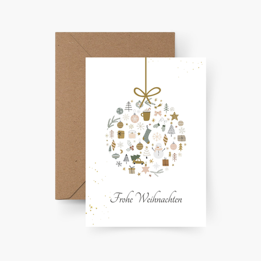 Weihnachtskarte Frohe Weihnachten A6
