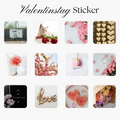 12 Valentinstag Sticker