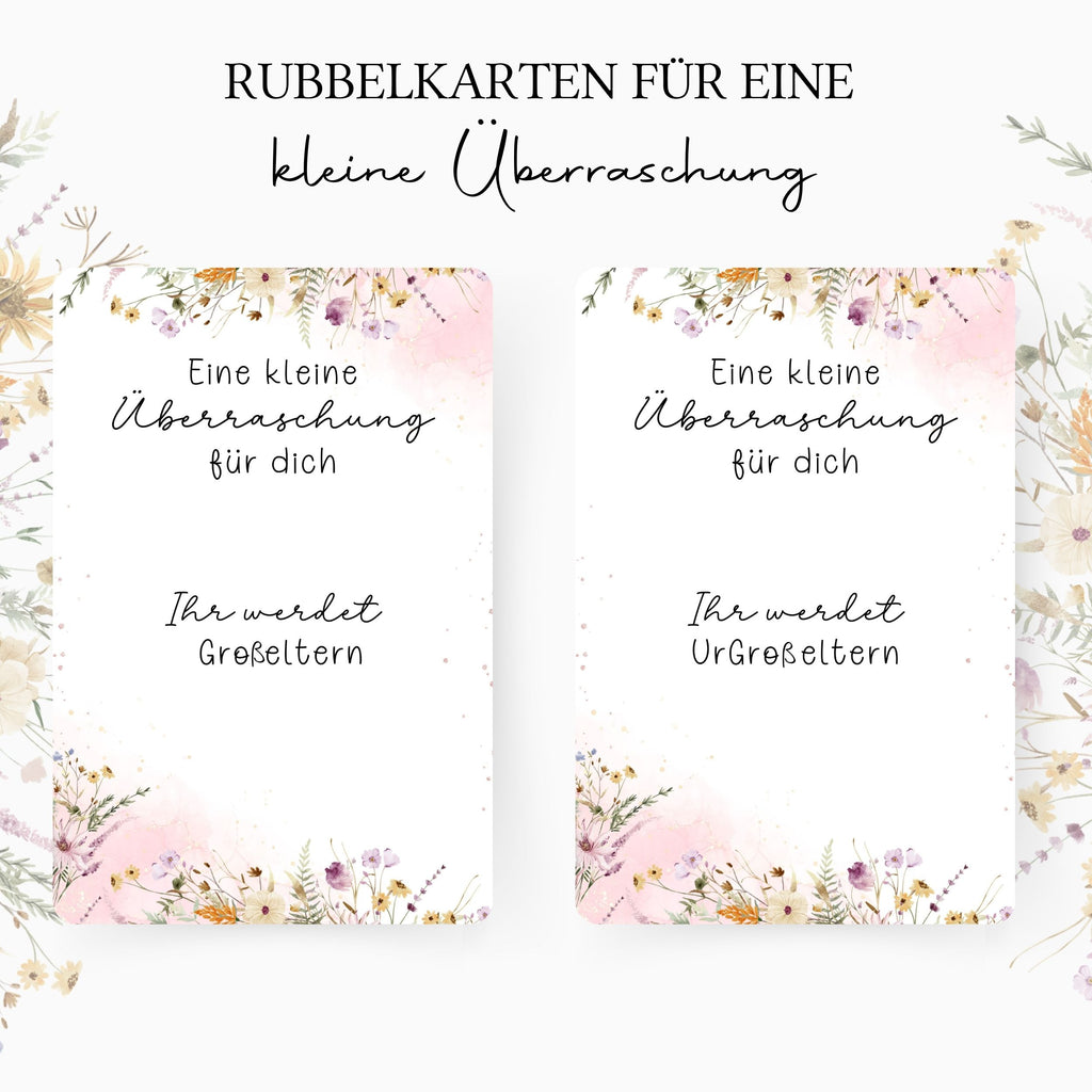 Schwangerschaft verkünden Rubbelkarte