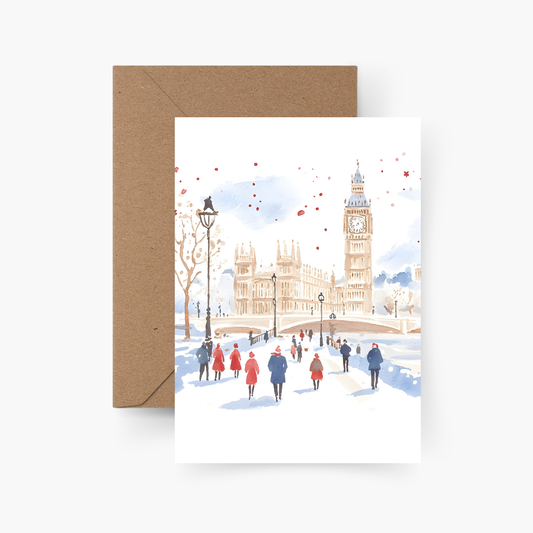 Weihnachtskarte Winter in London A6