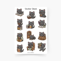 Bücherkatze Sticker Sheet