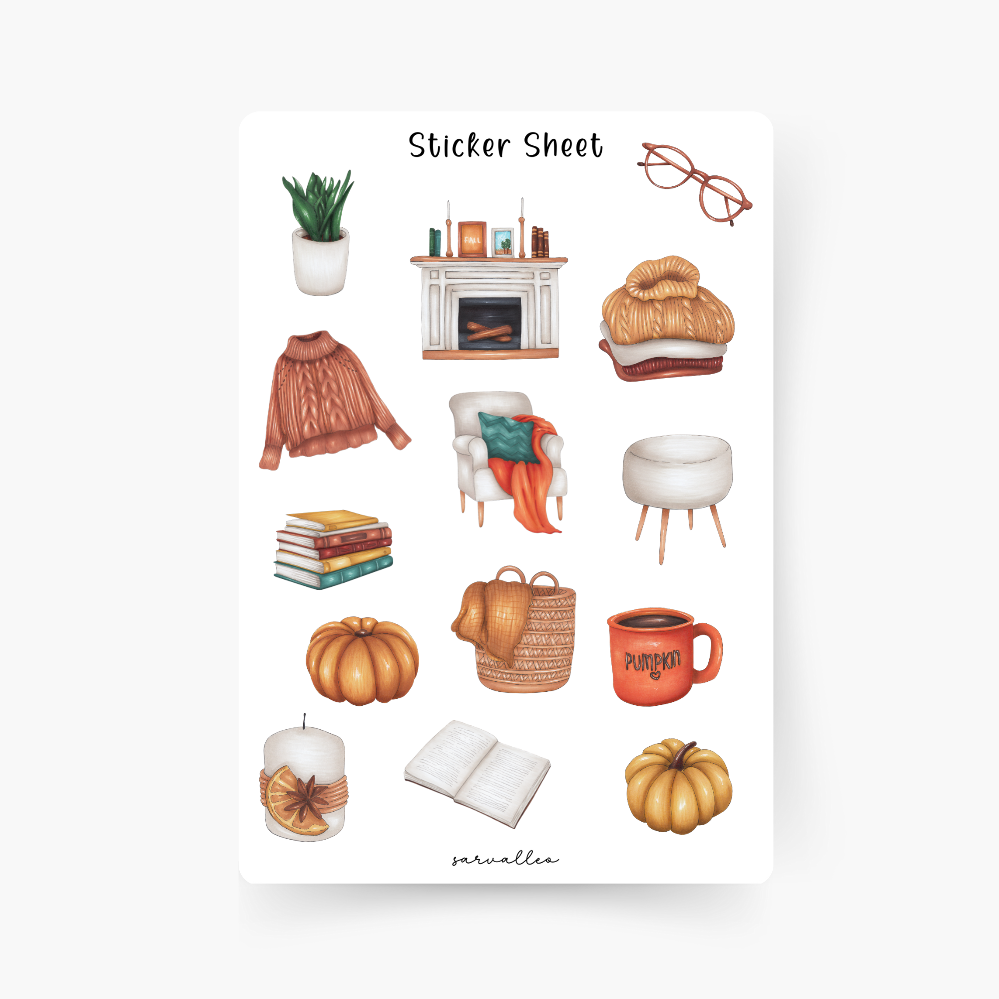 Cozy Autumn Sticker Sheet