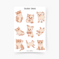 Süße Katzen Sticker Sheet