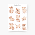 Süße Katzen Sticker Sheet