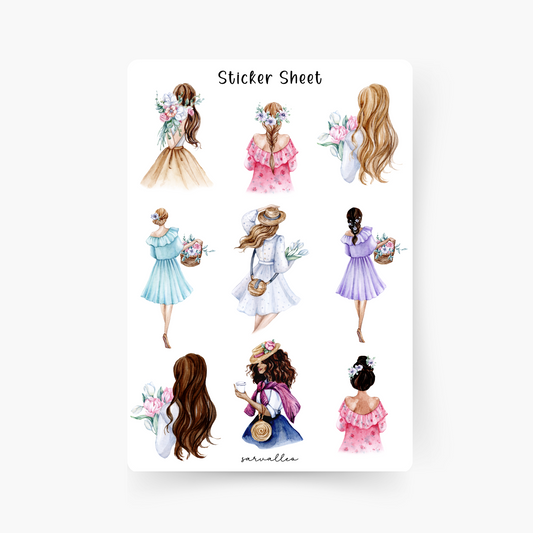 Mädchen Sticker Sheet