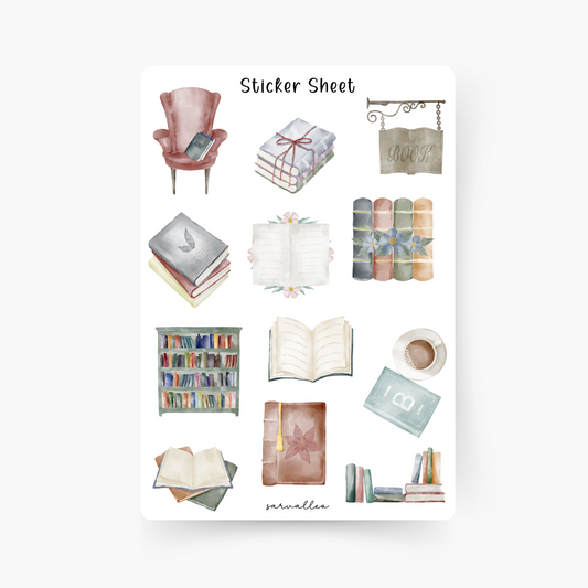 Bücher Sticker Sheet