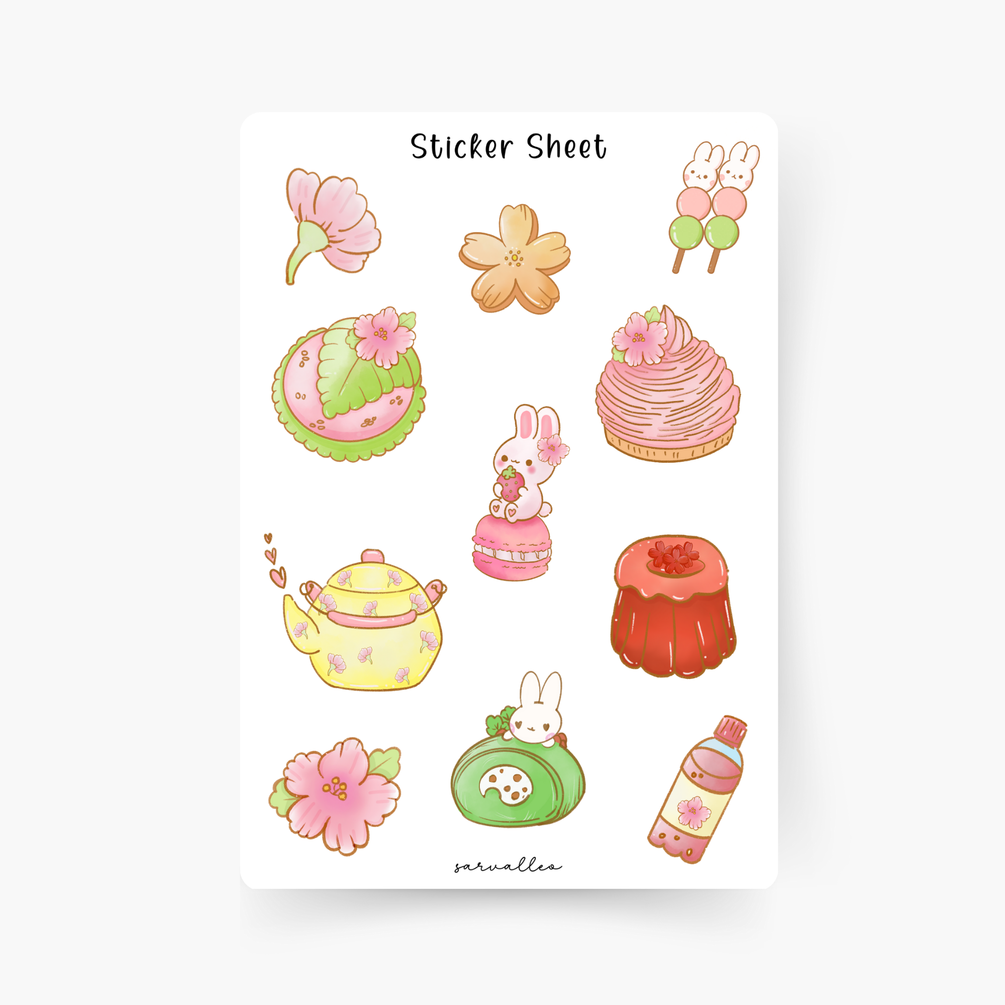 Cute Japan Food Sticker Sheet