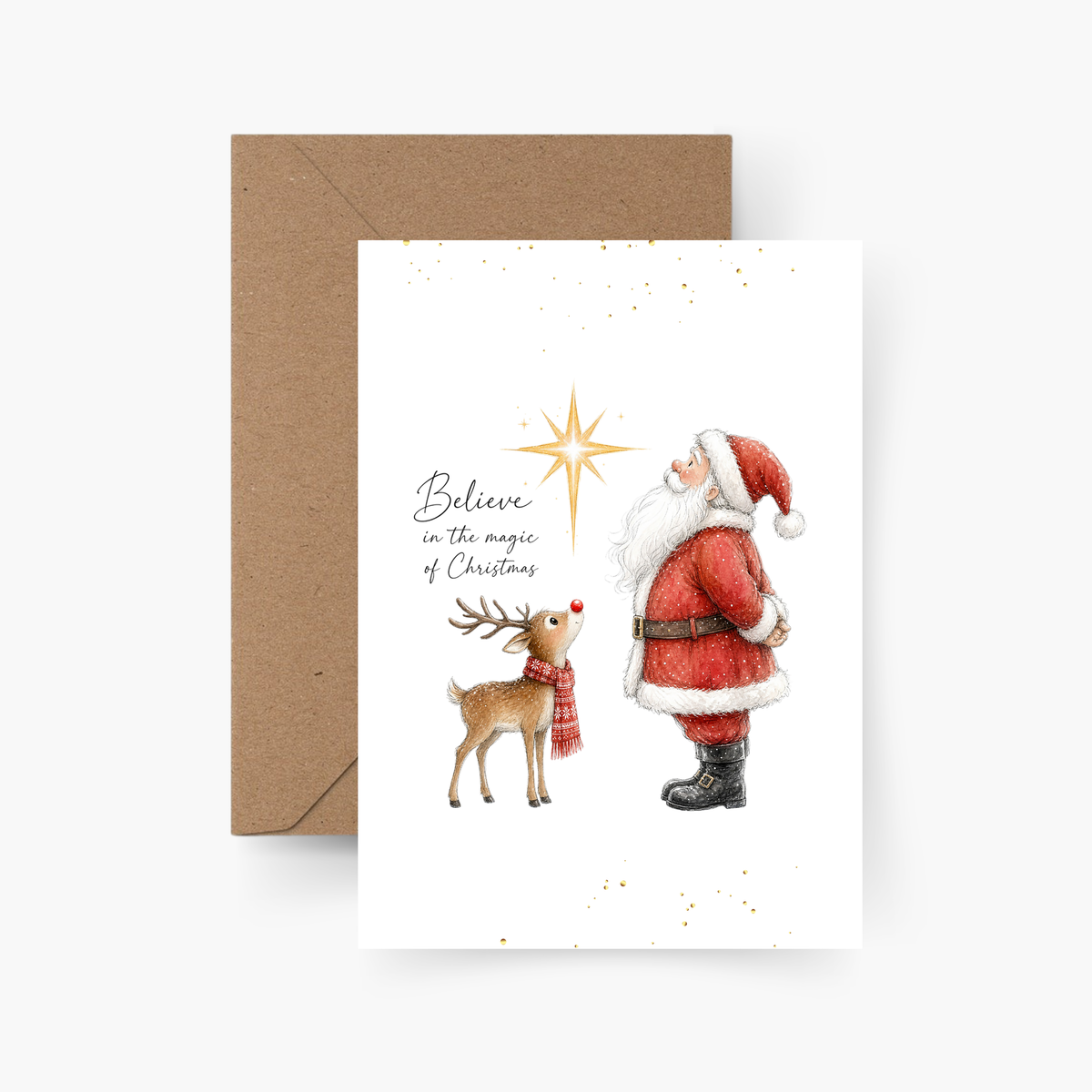 Weihnachtskarte Weihnachtsmann A6