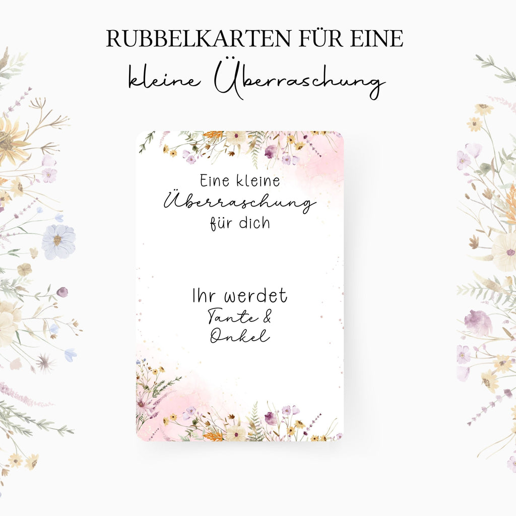Schwangerschaft verkünden Rubbelkarte