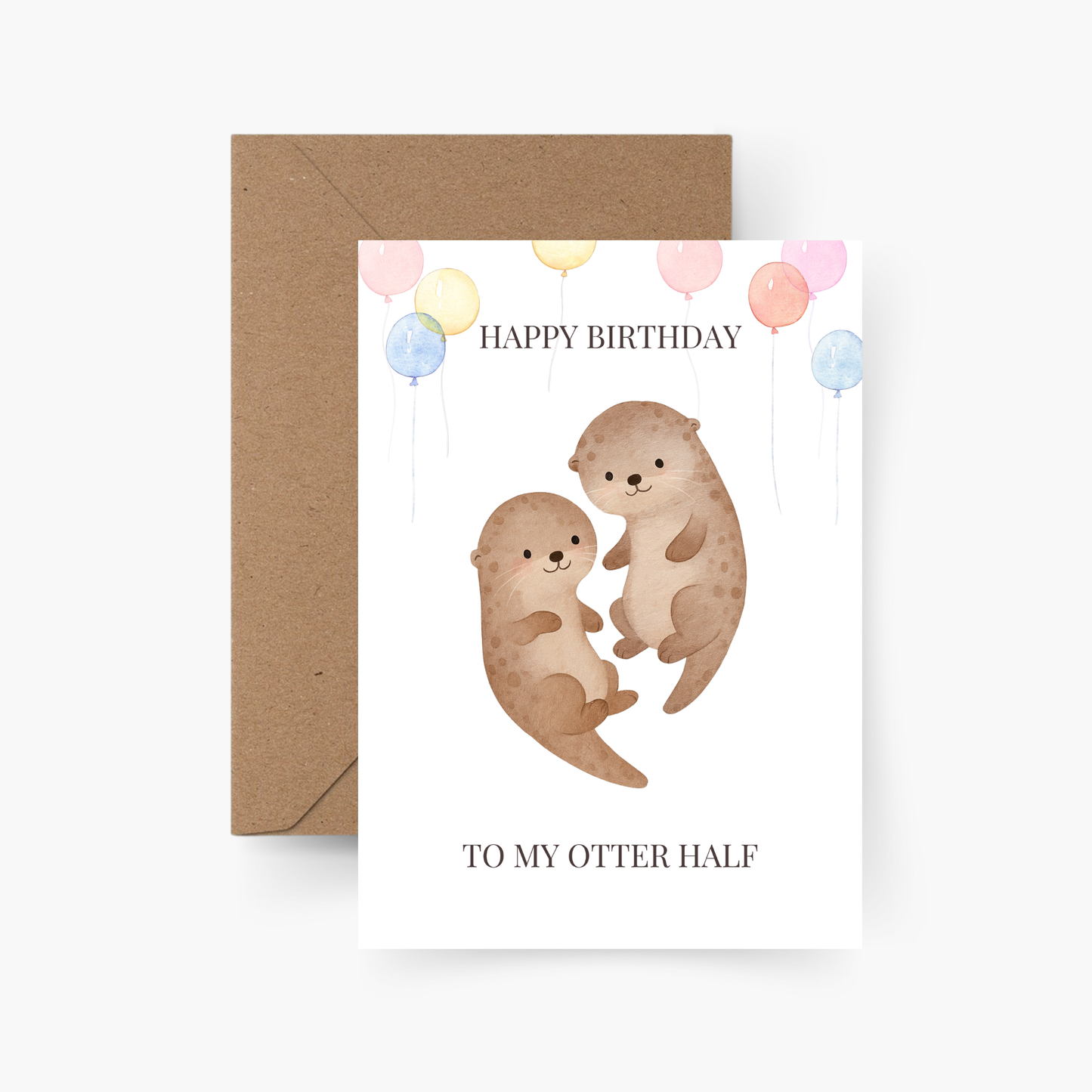 Geburtstagskarte Happy Birthday to my Otter Half A6