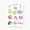 Fitness Sticker Sheet