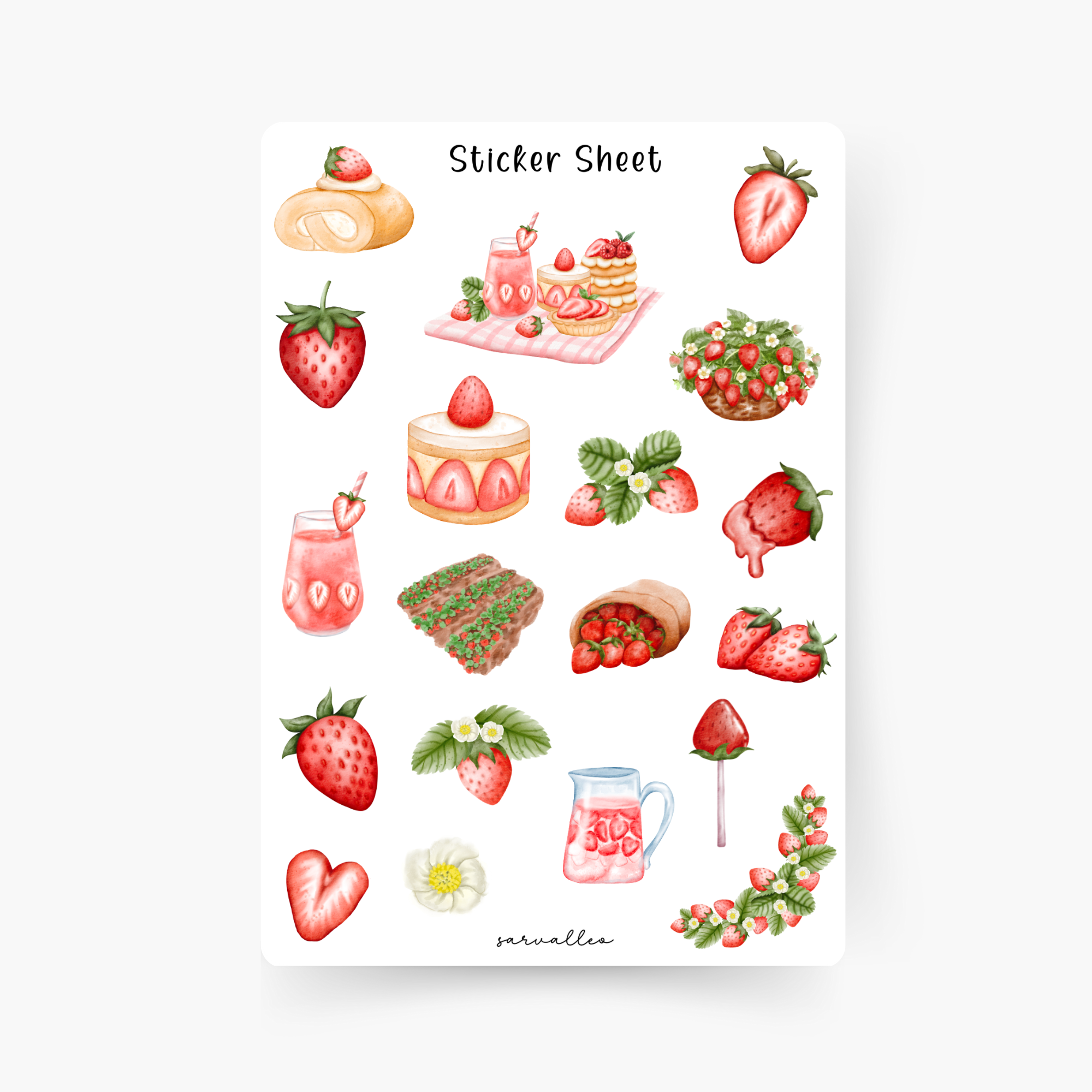 Erdbeeren Sticker Sheet