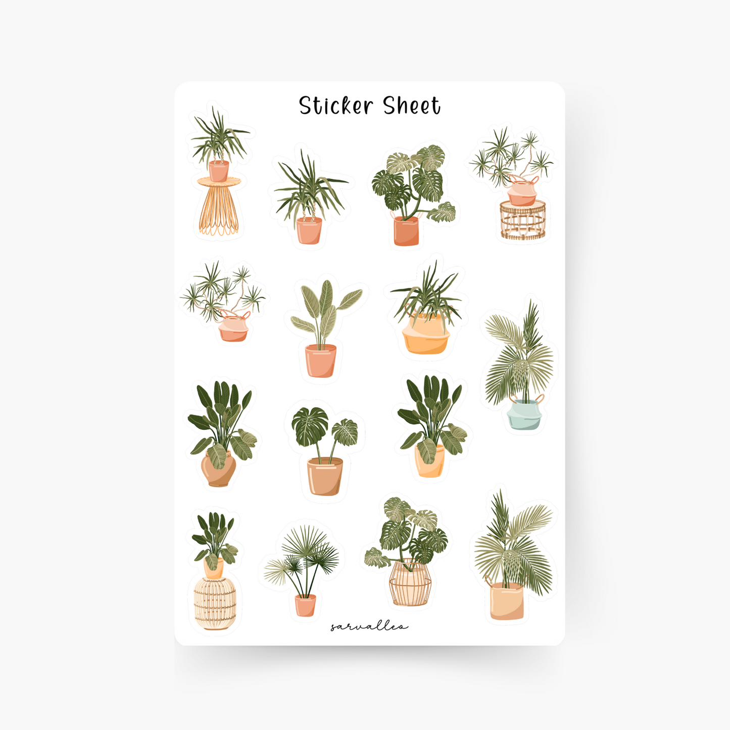 Pflanzen Sticker Sheet