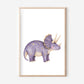 Dino lila Poster | Kinderzimmer