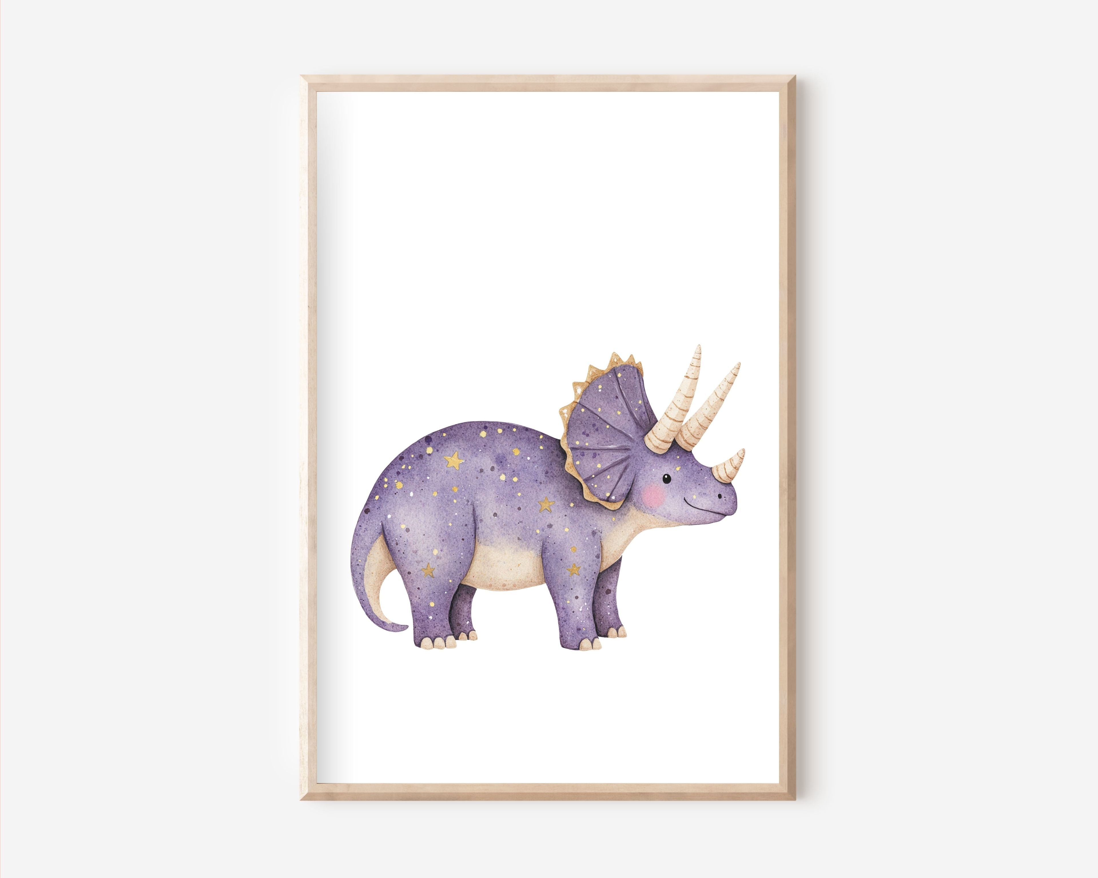Dino lila Poster | Kinderzimmer