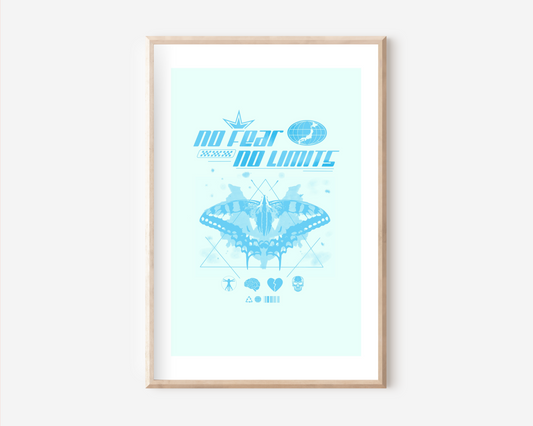 No fear - No limits Poster A4 | Typografie
