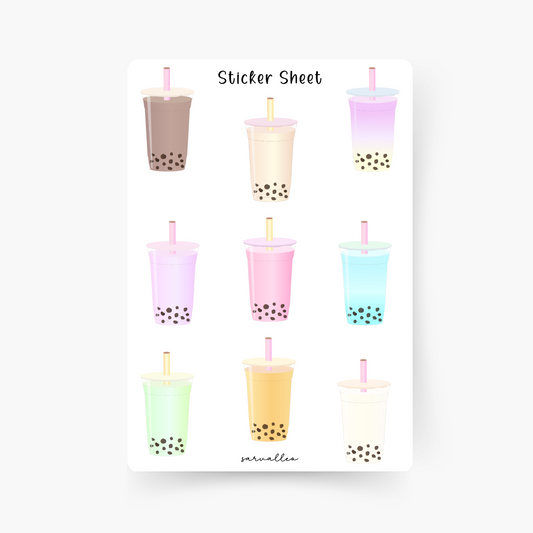 Bubble Tea 2 Sticker Sheet
