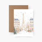 Weihnachtskarte Winter in Paris A6