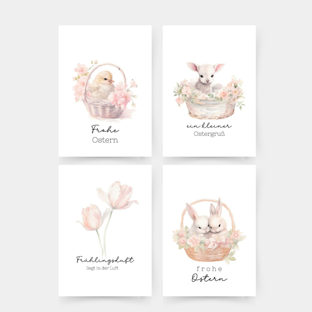 Osterkarten Aquarell einzeln oder im Set A6