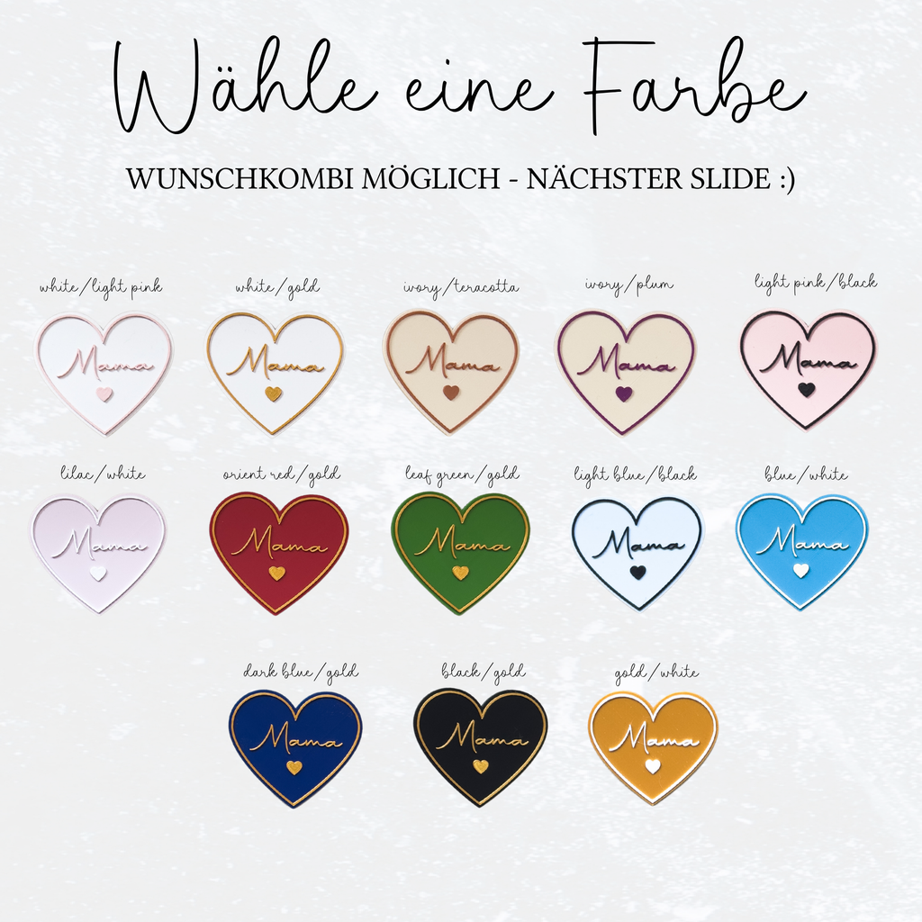 Karte mit Herz Magnet - 3D Druck