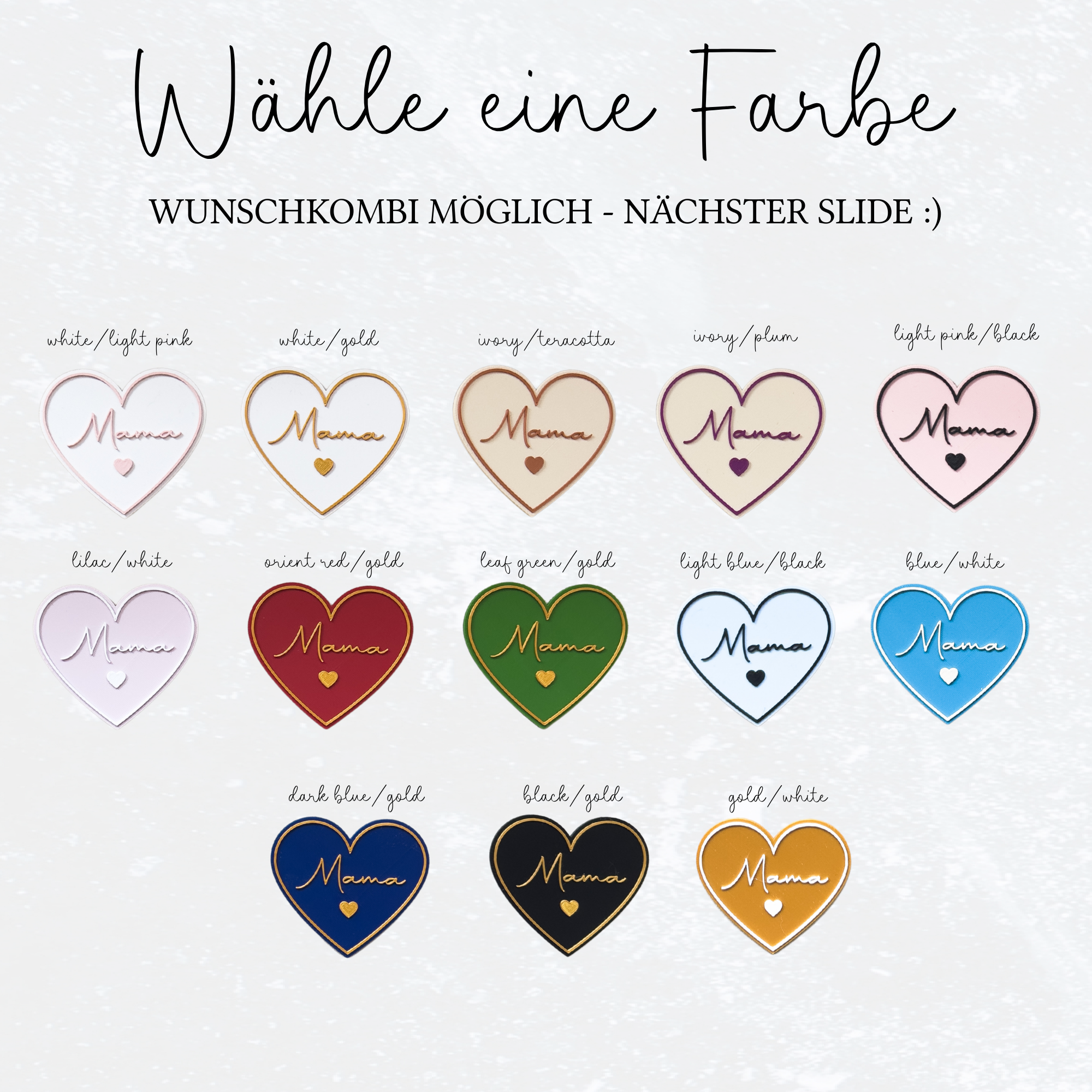 Karte mit Herz Magnet - 3D Druck