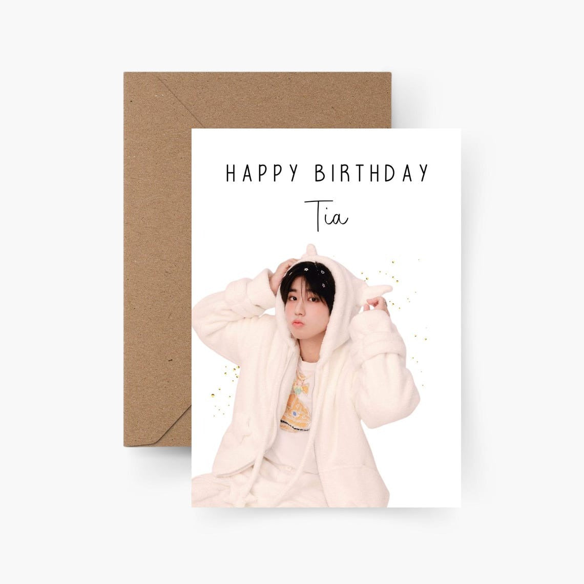 Geburtstagskarte Stray Kids personalisiert mit Namen A6 Han