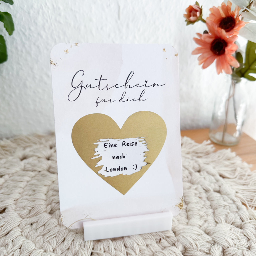 Gutschein Rubbellos zum selbst ausfüllen mit Wunschtext