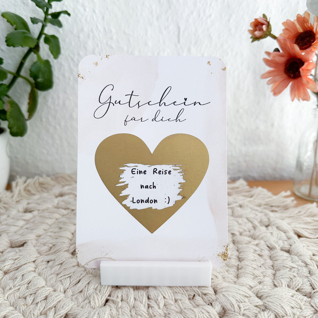 Gutschein Rubbellos zum selbst ausfüllen mit Wunschtext