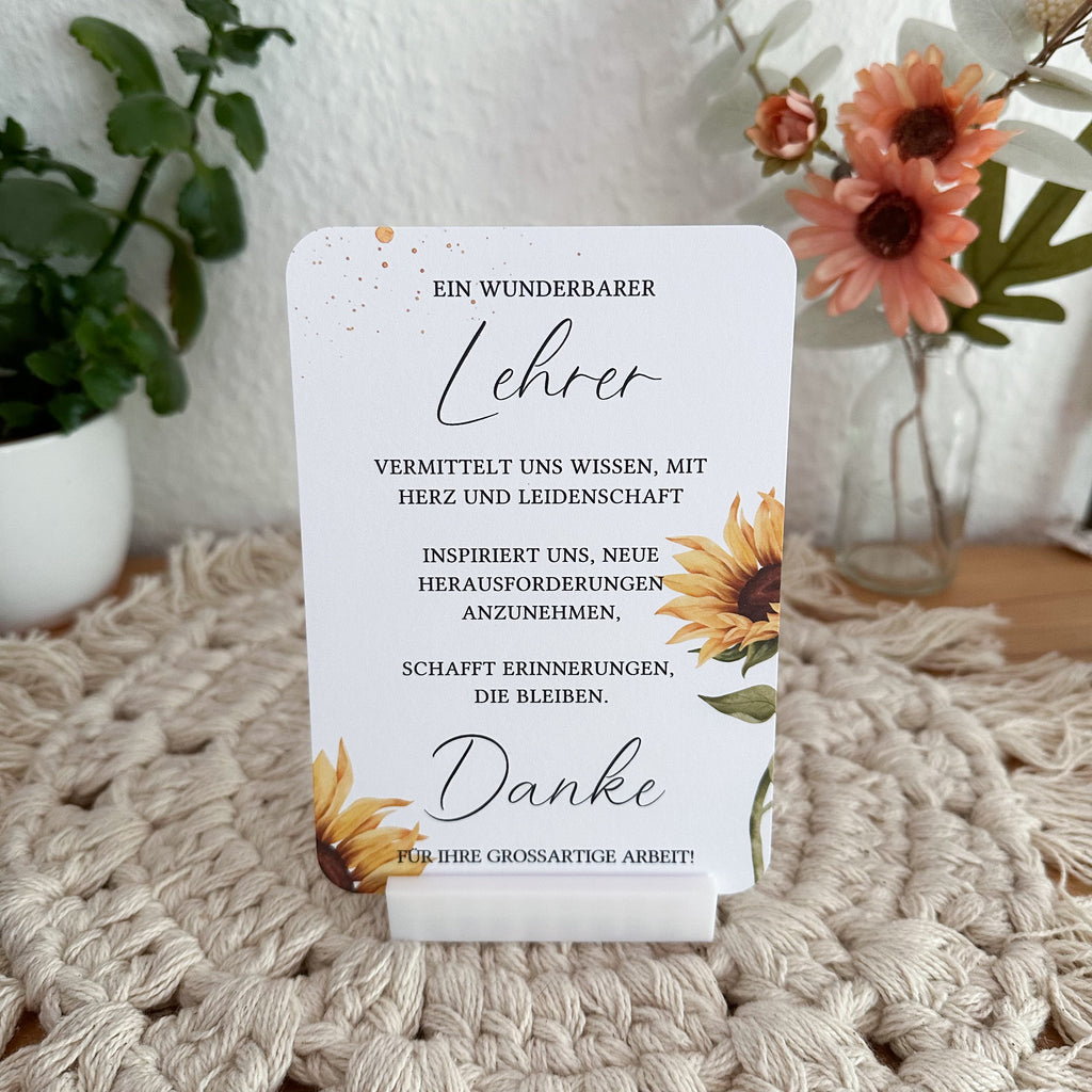 Ein wunderbarer Lehrer Karte A6