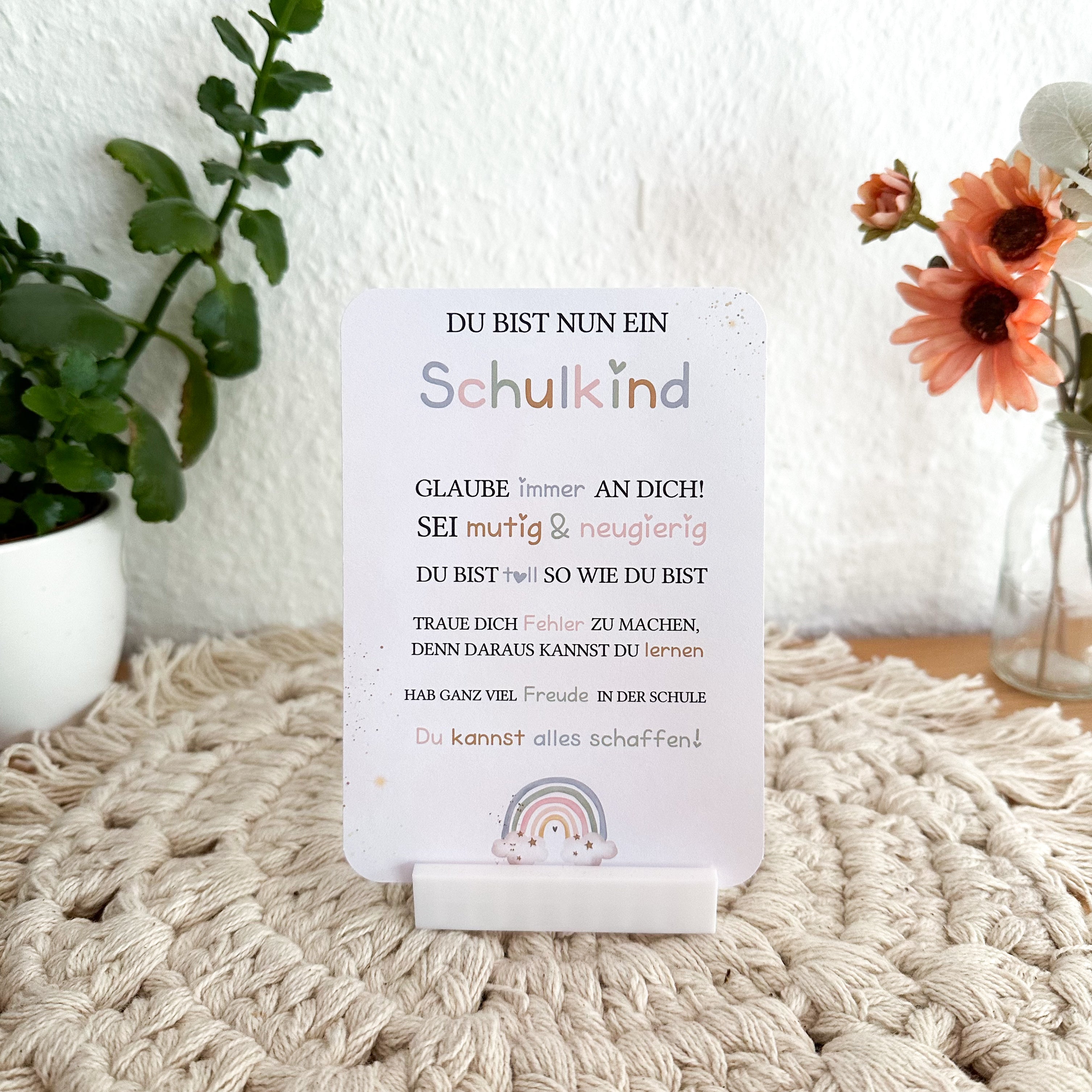 Einschulungskarte "Du bist nun ein Schulkind" A6