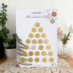 Adventskalender mit 24 Feldern zum Freirubbeln