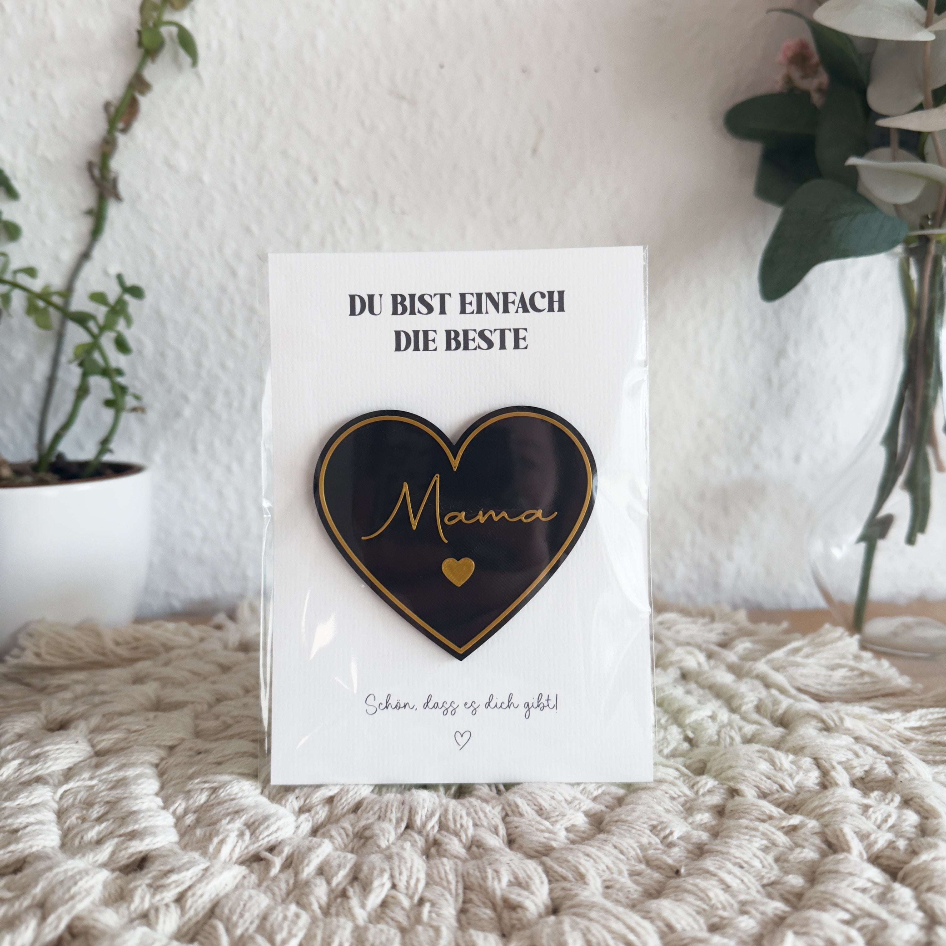 Karte mit Herz Magnet - 3D Druck