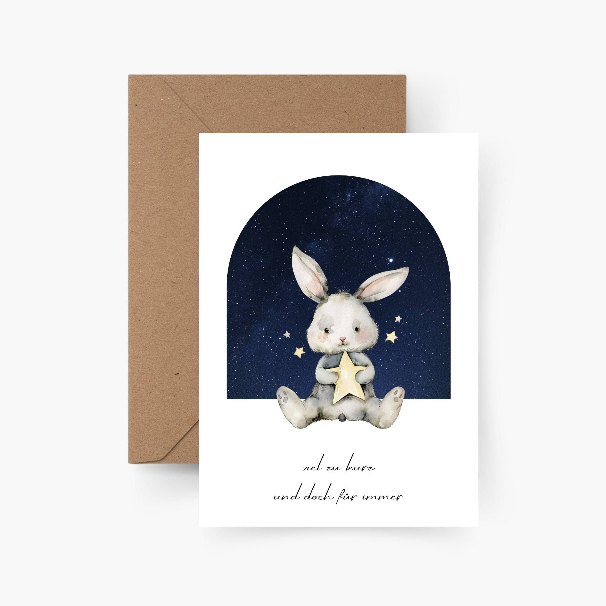 Trauerkarte - Viel zu kurz & doch für immer A6