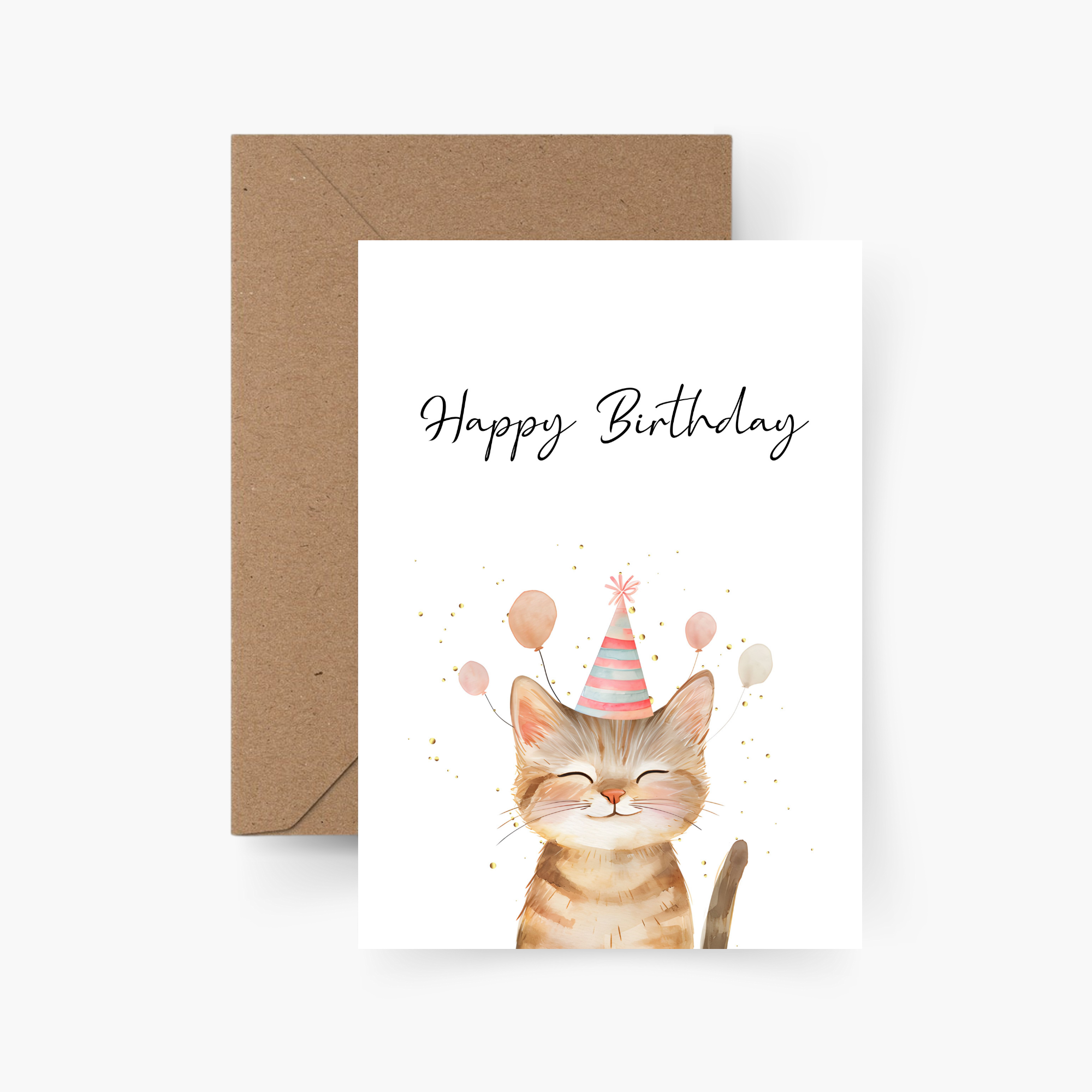Geburtstagskarte Happy Birthday Katze A6