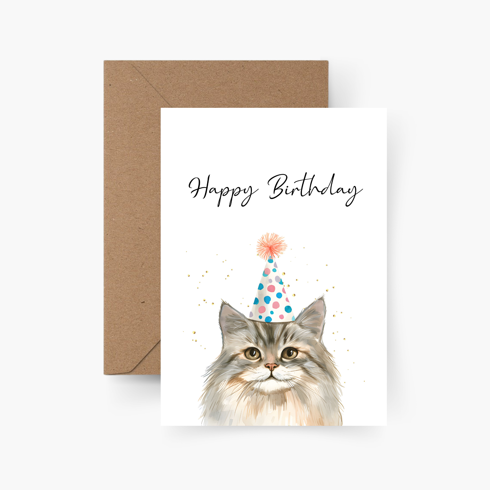 Geburtstagskarte Happy Birthday Katze A6