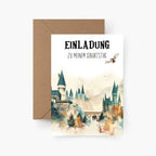 Einladungskarte Zauberer Kindergeburtstag 5er oder 10er Set